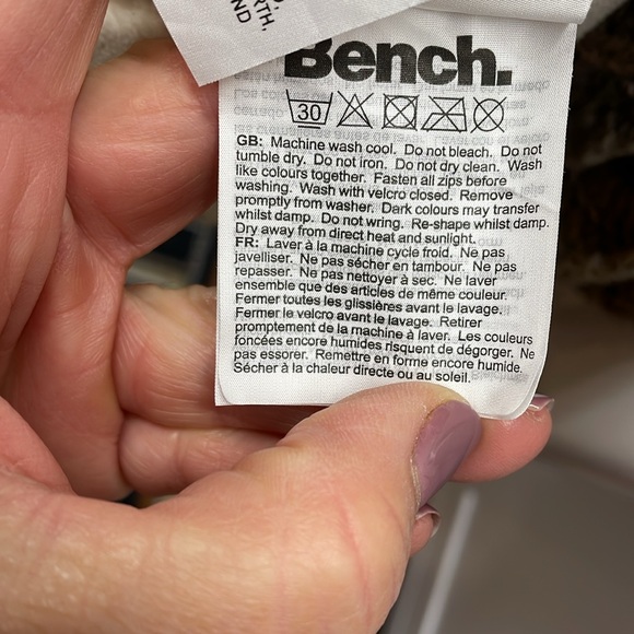 Bench cream fleece hoodie zip up. - Picture 13 of 16